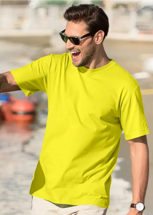 Miesten klassinen t-paita, sitruunankeltainen