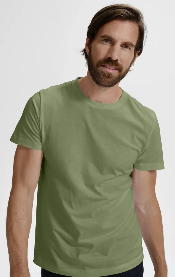 Miesten yksinkertainen T-paita, khaki Miesten yksinkertainen T-paita, khaki