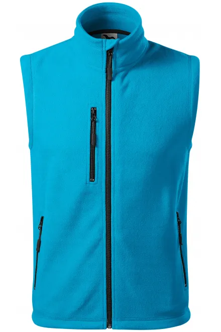 Fleece-kontrastiliivi - turkoosi, XL