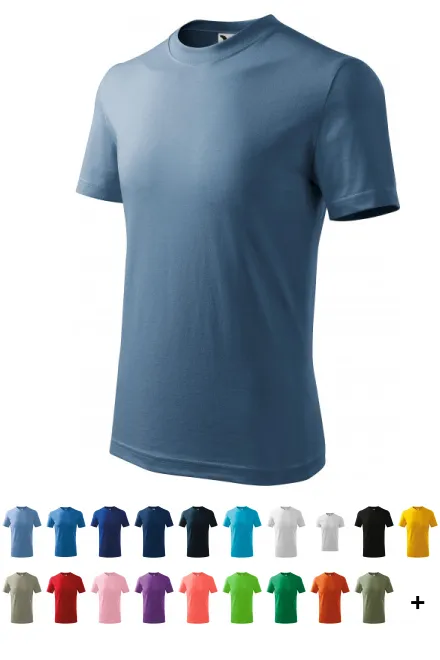 Lasten yksinkertainen T-paita, denim