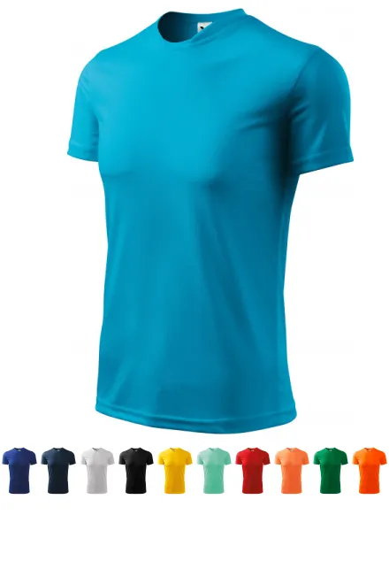 T-paita epäsymmetrinen pääntie, turkoosi