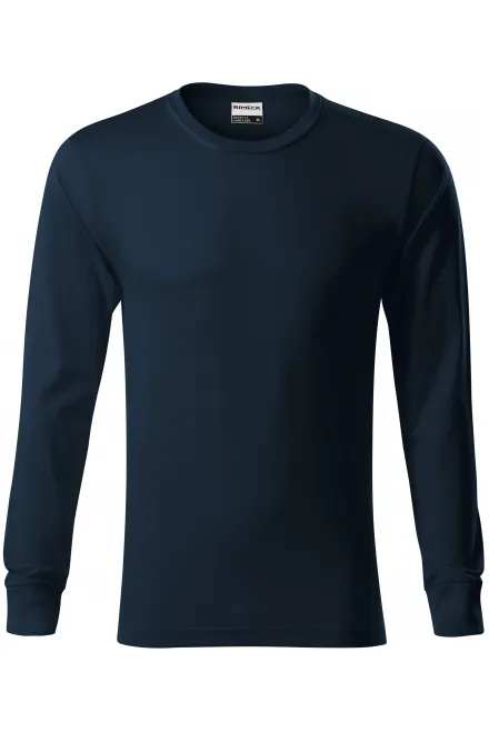 Kestävä miesten pitkähihainen T-paita - tummansininen, XL