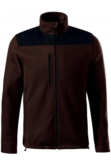 Lämmin unisex-fleecetakki - kahvia, S