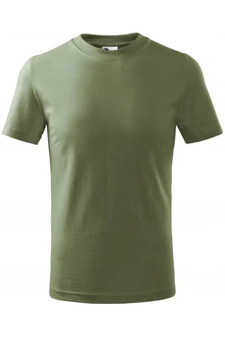 Lasten yksinkertainen T-paita - khaki, 110 cm / 4vuotta