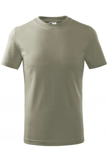 Lasten yksinkertainen T-paita - kirkas khaki, 110 cm / 4vuotta