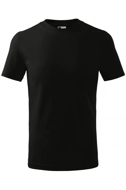Lasten yksinkertainen T-paita - musta, 110 cm / 4vuotta