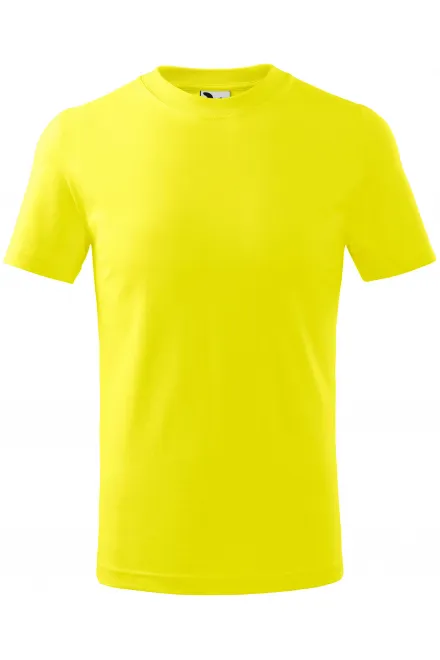 Lasten yksinkertainen T-paita - sitruunankeltainen, 110 cm / 4vuotta