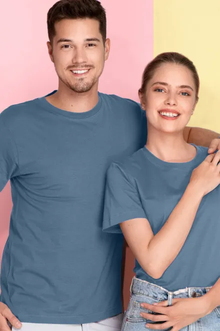 Kevyt T-paita lyhyillä hihoilla, denim