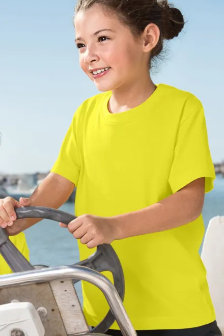 Lasten kevyt T-paita, sitruunankeltainen