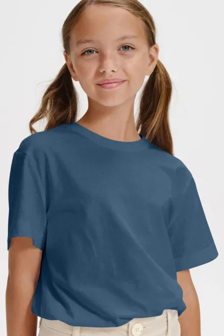 Lasten yksinkertainen T-paita, denim