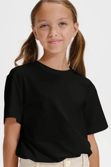 Lasten yksinkertainen T-paita, musta