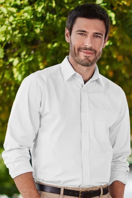 Miesten pitkähihainen paita, valkoinen