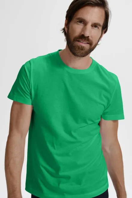 Miesten yksinkertainen T-paita, ruohonvihreä