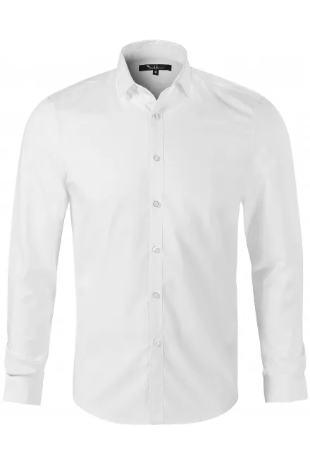 Miesten pitkähihainen Slim fit -paita - valkoinen, M
