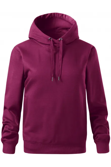 Mukava naisten collegepaita hupulla - fuksia, XS