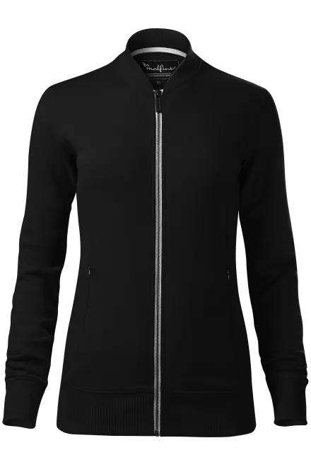 Naisten collegepaita, jossa piilotetut taskut - musta, XS