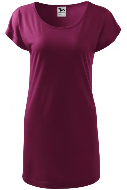 Naisten pitkä T-paita / mekko - fuksia, S