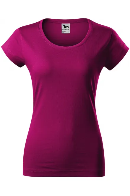 Naisten slim fit t-paita, jossa pyöreä pääntie - fuchsia red, XS