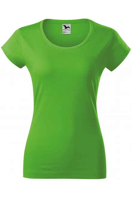 Naisten slim fit t-paita, jossa pyöreä pääntie - omenanvihreä, XS