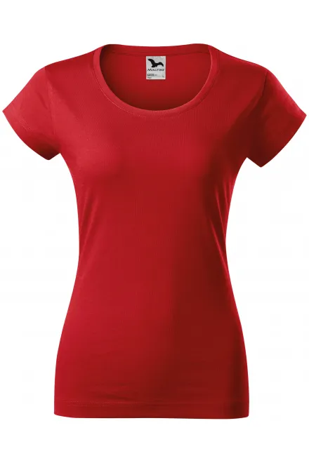 Naisten slim fit t-paita, jossa pyöreä pääntie - punainen, XS