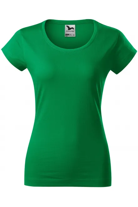 Naisten slim fit t-paita, jossa pyöreä pääntie - ruohonvihreä, XS