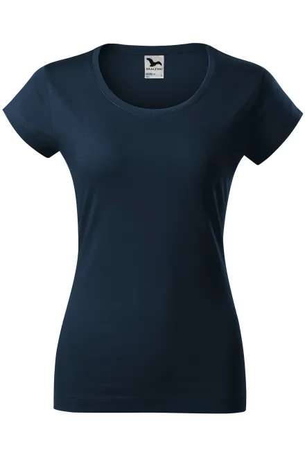 Naisten slim fit t-paita, jossa pyöreä pääntie - tummansininen, XS