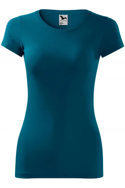 Naisten slim fit t-paita - petrol blue, XS