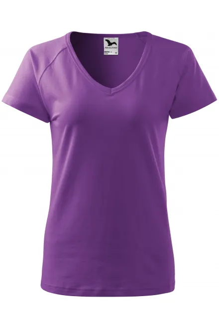 Naisten slim fit t-paita raglan-hihalla - violetti, L