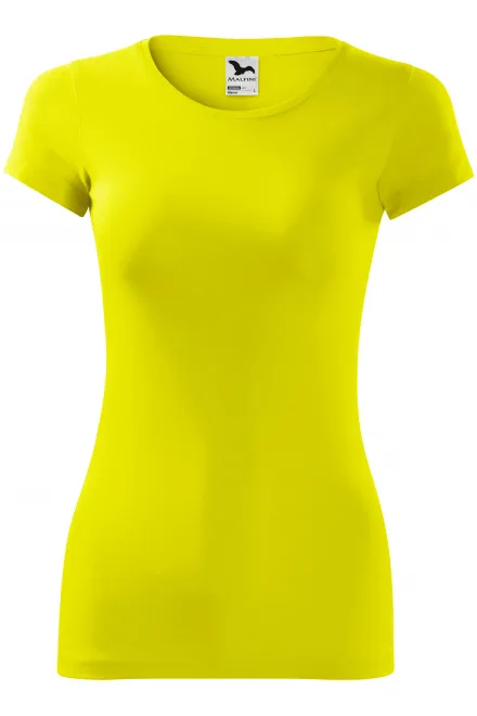 Naisten slim fit t-paita - sitruunankeltainen, XS