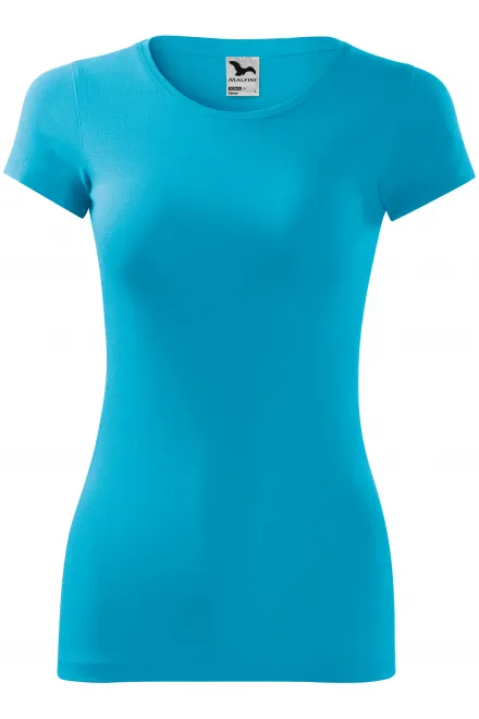 Naisten slim fit t-paita - turkoosi, XS