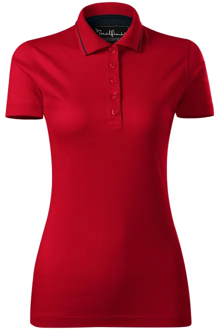 Naisten tyylikäs merseroitu pikeepaita - formula red, XS