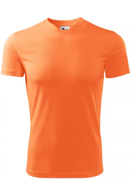 T-paita epäsymmetrinen pääntie - neon mandariini, XL
