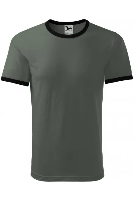 Unisex-kontrastipaita - tumma liuskekivi, S